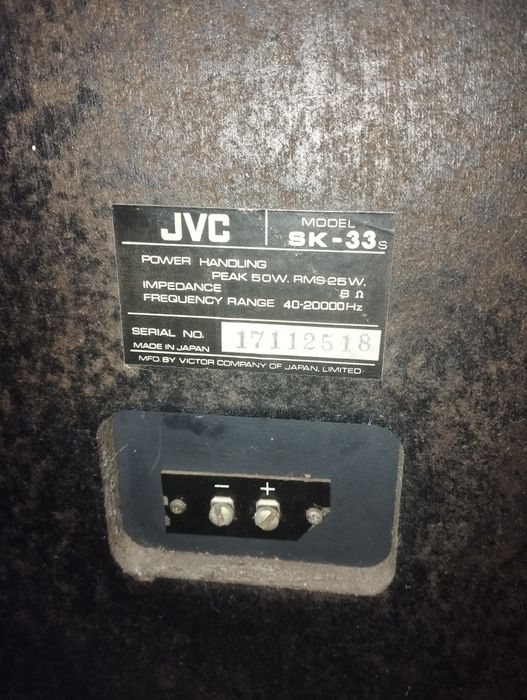 Kolumny głośnikowe JVC vintage