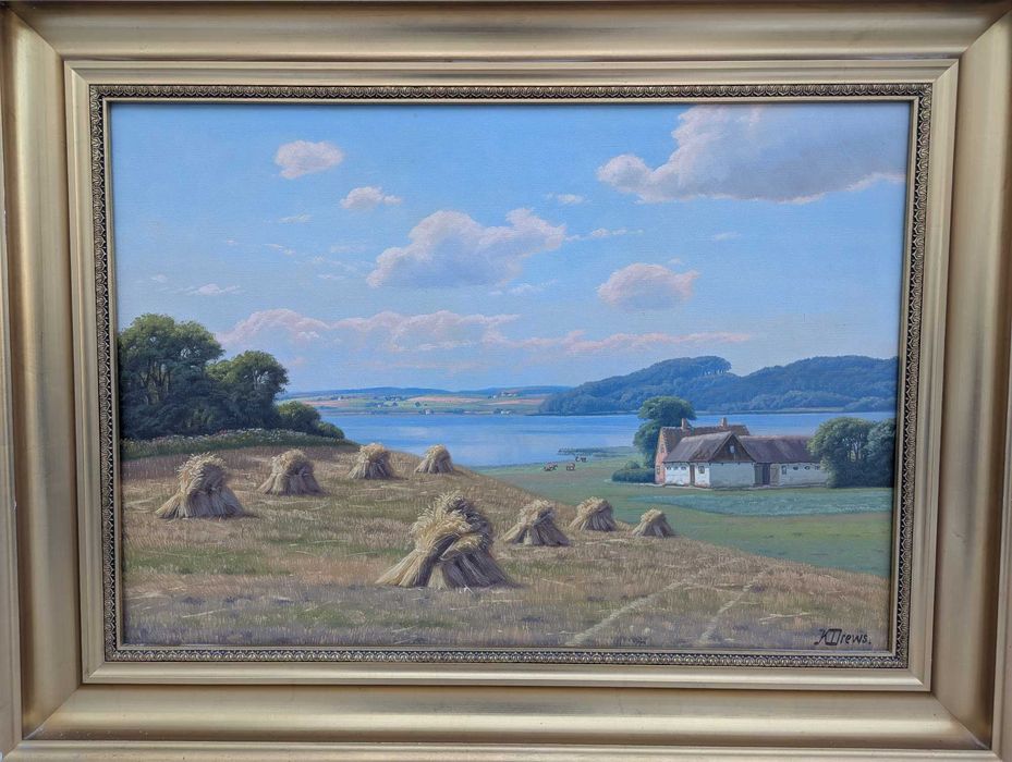 Kai Drews (1884-) Aukcyjne Malarstwo Złota Rama