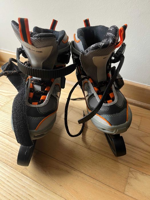 łyży hokejowe dla chłopca rozm.31-33+ buty narciarskie gratis