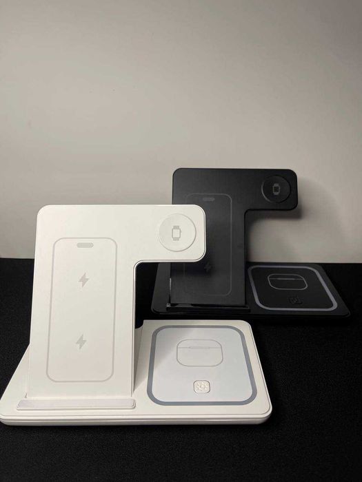 Безпровідна зарядка 3 в 1 для телефона годинника та навушників