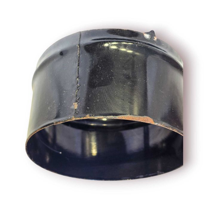 Chapéu Chaminé Antigo Metal Esmaltado Preto – 26 cm