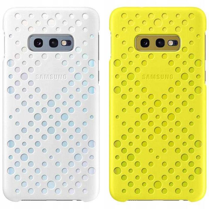 2 sztuki etui Samsung Pattern Cover (białe i żółte) do Galaxy S10e