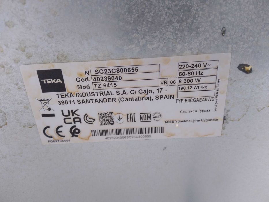 Placa Elétrica _ TEKA _ PEÇAS