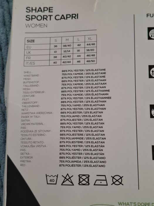 Legginsy damskie sportowe długość 3/4 nowe  M rozmiar