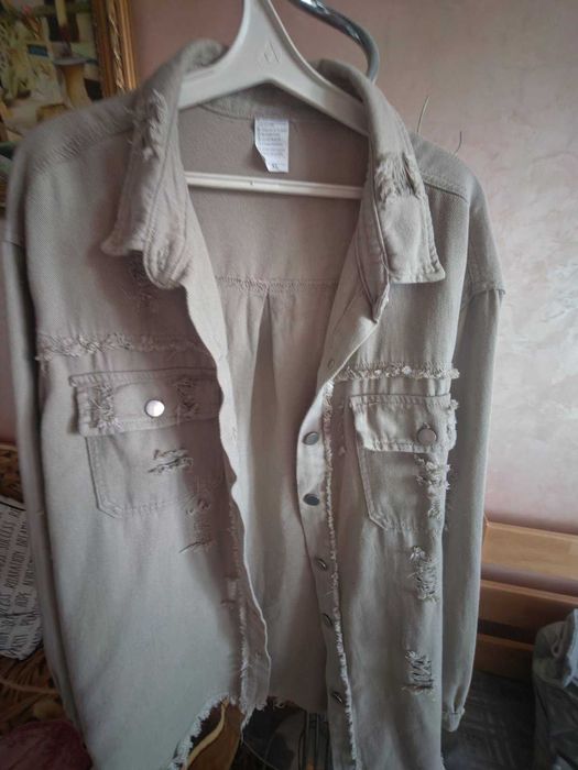 Женская Джинсовая Куртка-рубашка