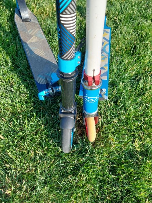 HULAJNOGA składana SMJ SPORT HT-125 ALU niebieska