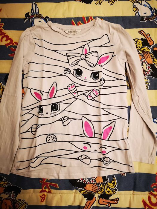 3 blusas de manga comprida menina H&M 6-8 anos