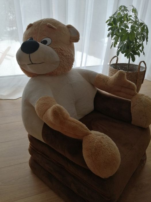 Fotelik pluszowy rozkładany