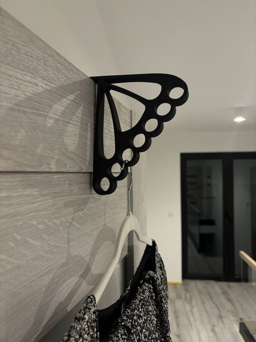 Wieszak na drzwi uchwyt na wieszaki czarny