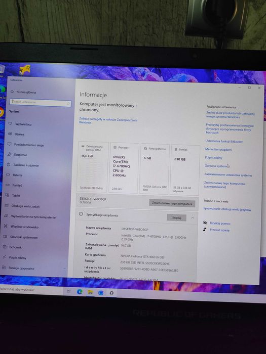 Laptop gamingowy Asus