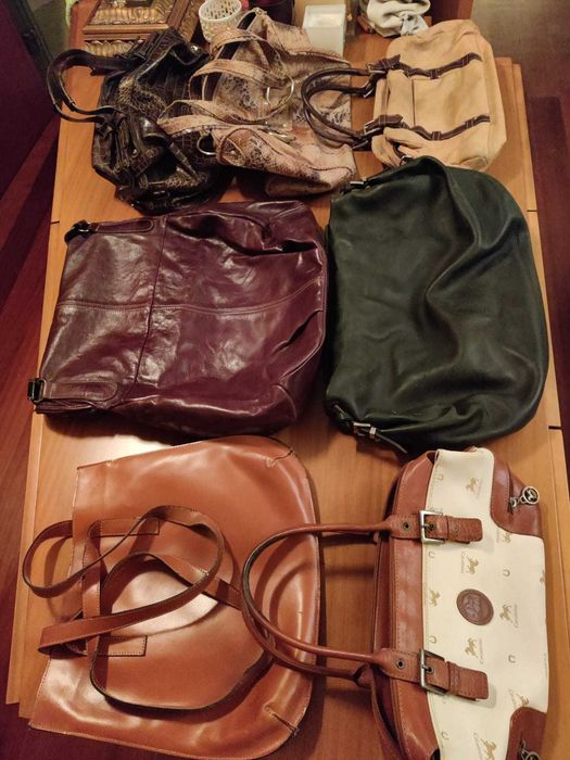 Bolsas couro e pele vintage