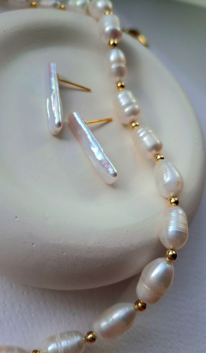 Сережки. Натуральні барокові перлини
