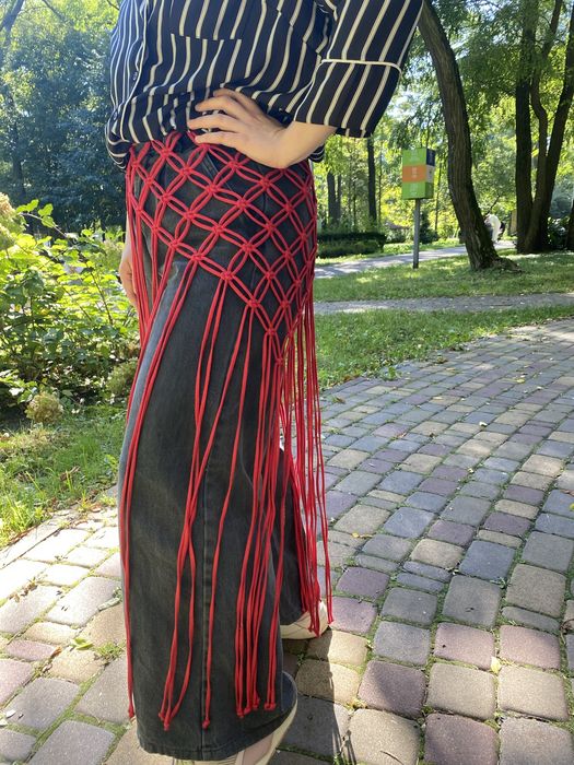 Пояс-макраме/сітка-накидка, спідниця