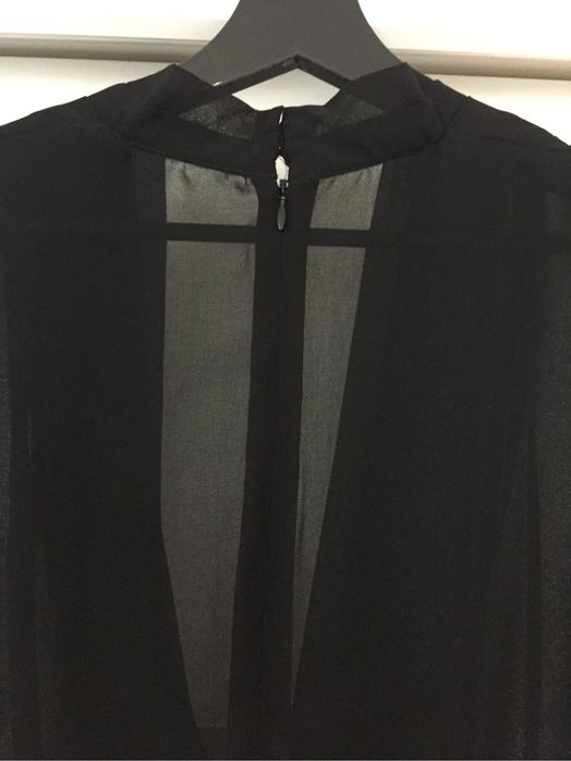 Czarne body H&M rozm. XS 34 głęboki dekolt