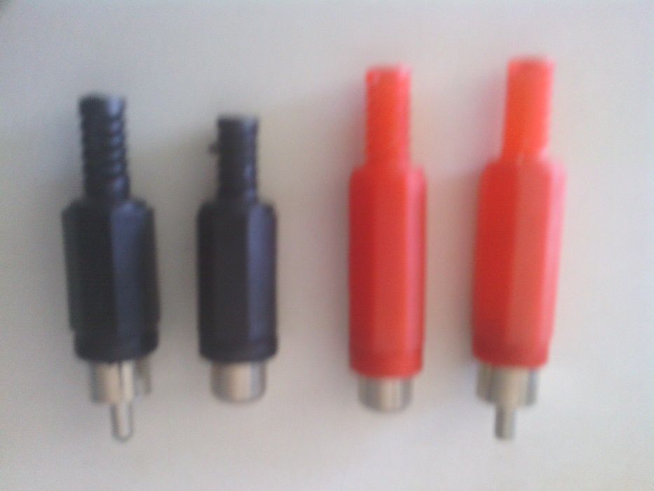 Ficha tipo cavilha 2,5 ou 3,5 ou 6,35mm stereo RCA simples ou duplo