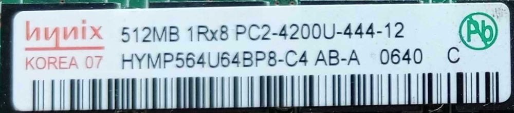 Оперативная память DDR2 512 MB PC2-4300 (200MHz, 266 MHz) Hynix