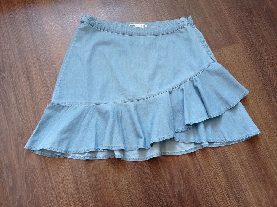Новая джинсовая юбка с воланом Sinsay xs s m