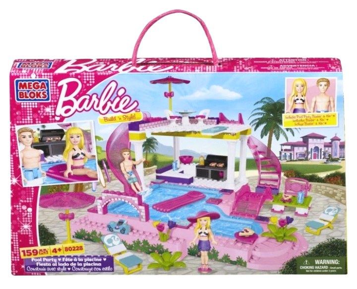 Mega blocks Barbie Festa na piscina  2 sets .