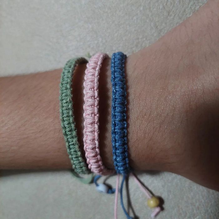 Pulseiras em macramé