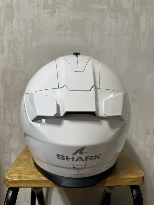 Мотошолом shark skwal I3 blank sp білий. розмір s