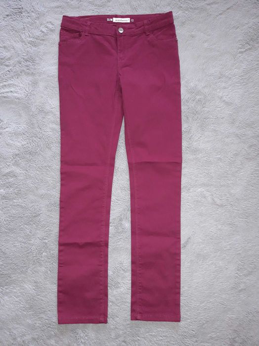 Spodnie dla dziewczynki slim rozm. 140-152cm bawełna