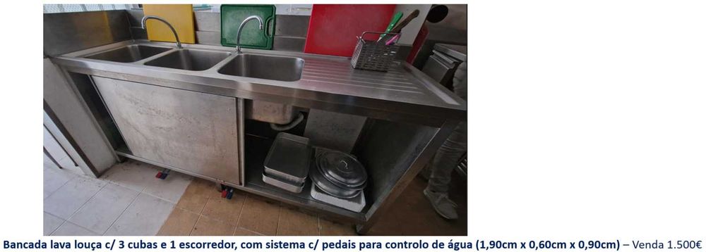 Recheio mobiliário de café/churrasqueira em inox