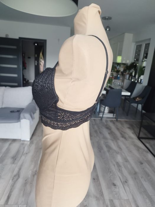 70B 75B czarny biustonosz damski push up