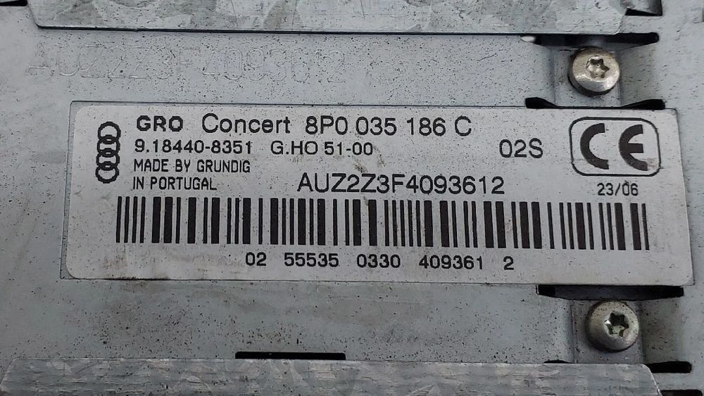 Rádio / auto-rádio AUDI A3 (8P1)