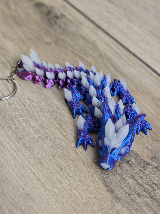 Brelok Wolf DragonCrystal 16cm - Ruchomy Brelok Świecący w Nocy - Druk