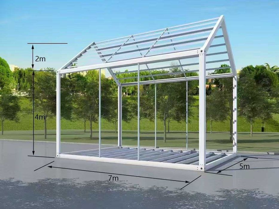 Systemowa Konstrukcja Dwupoziomowa 70 m² – Antracyt Premium (5x7 m)