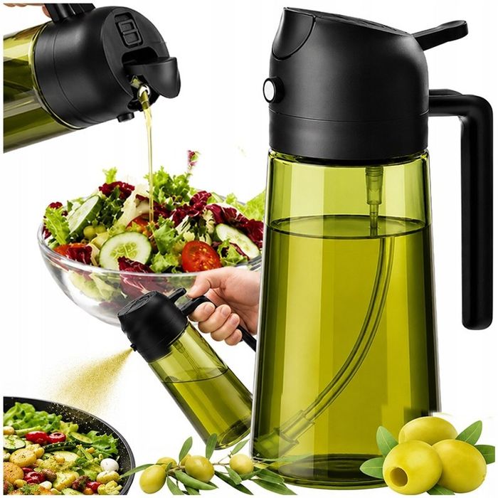 SPRYSKIWACZ szklany do oliwy oleju dozownik 470ml