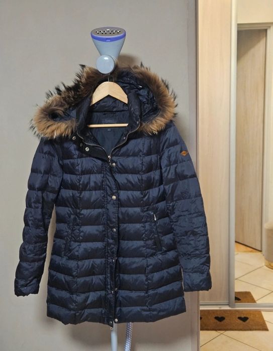 Puchowa granatowa kurtka ocieplana Lee Cooper M 38 pierze