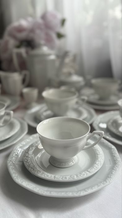 Rosenthal Maria, Розенталь Марія, порцеляновий сервіз білий, 6 персон