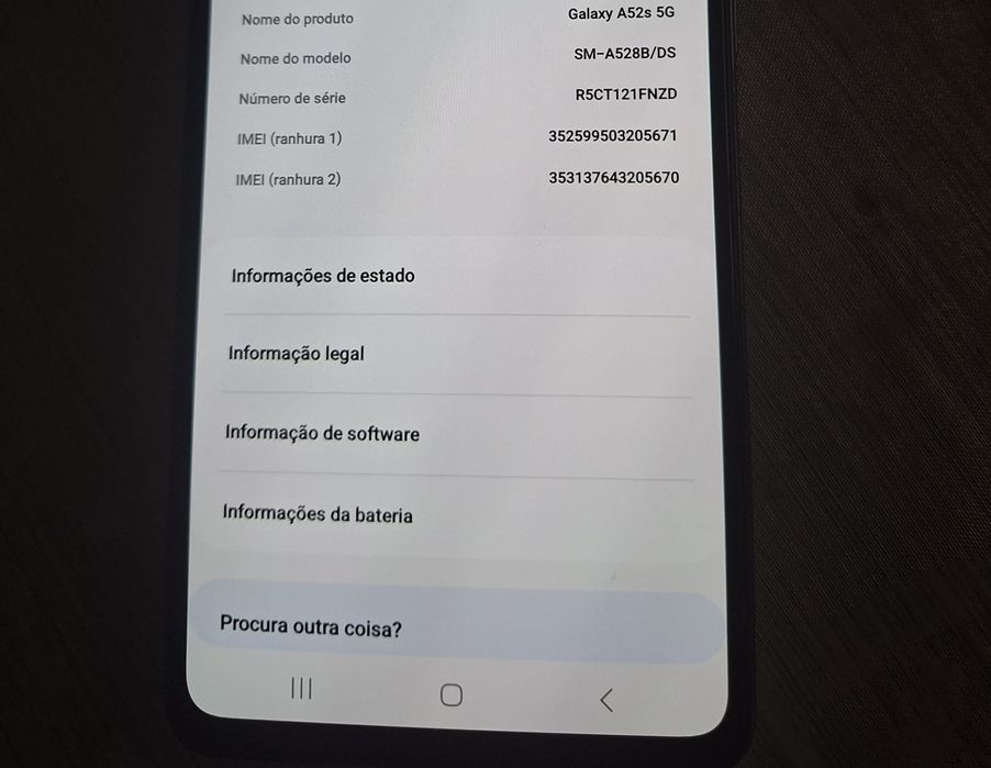 Troco samsung a52s de 128gb 5g