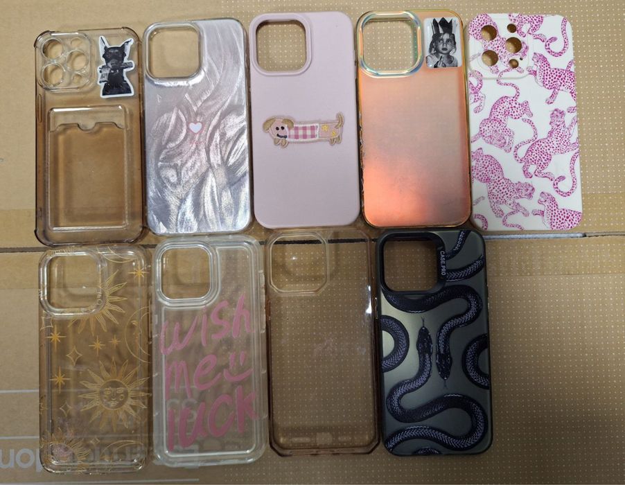 Новие и Б/У чехоли для  Смартфон Apple iPhone 15 Pro МАХ 9штук