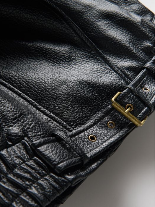 Шкіряна куртка косуха бомбер тренд Zara