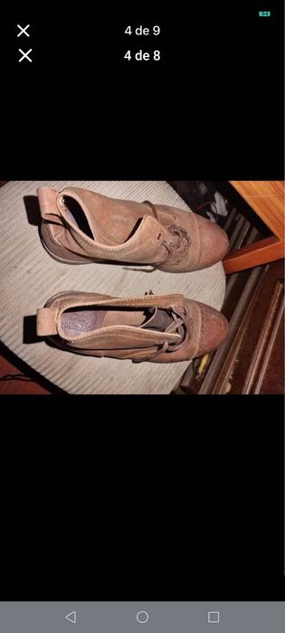 Sapatos em coiro