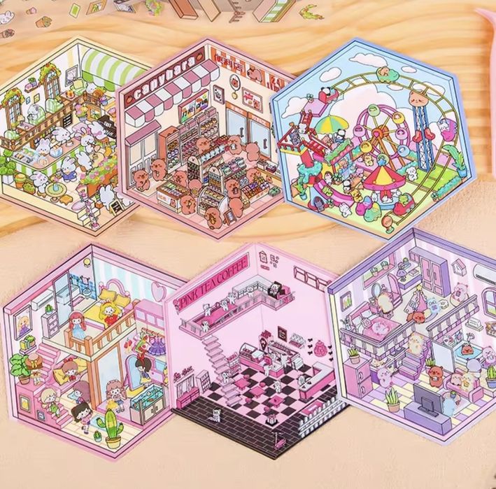 Розважальна гра Кімната дом з наліпок румбокс 3D наліпки ігра-розвиток