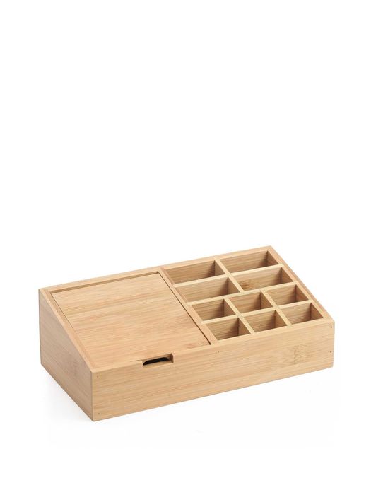 Органайзер для столу з дзеркалом з бамбуку