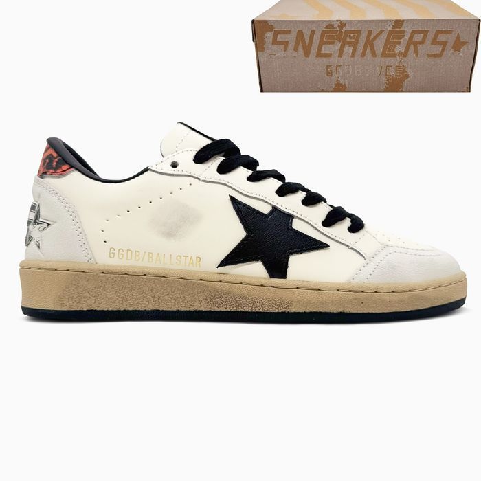 Кроссовки Golden Goose Ball Star White Nappa Black Star White Оригинал мужские новые