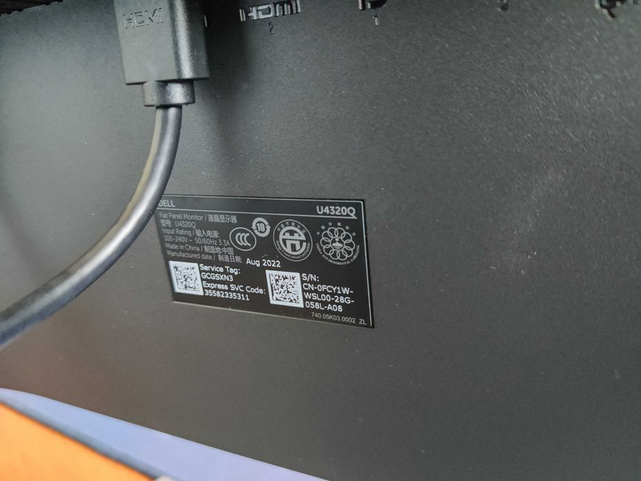 Акція! Монітор 43" Dell U4320Q UltraSharp 3840x2160 (4K UltraHD) Новий