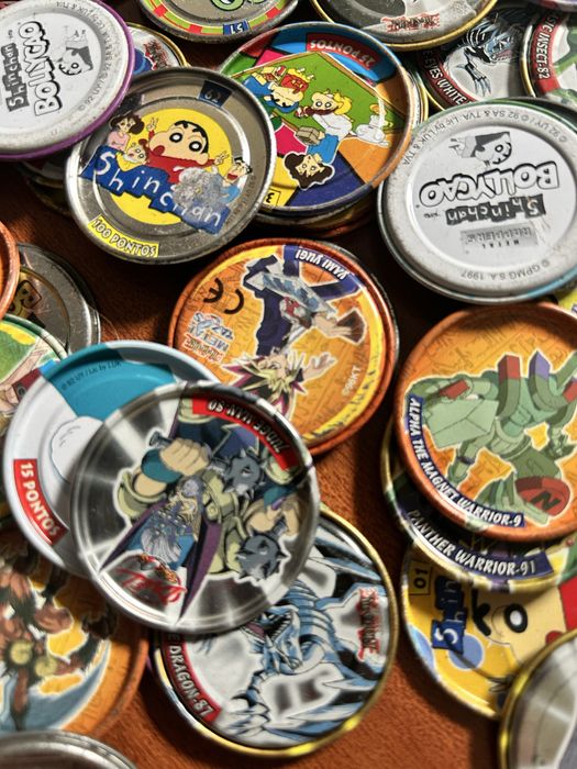 Coleção de tazos de metal da bollycao