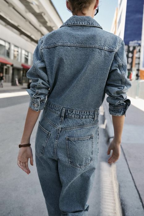 Довгий комбінезон джинсовий ZARA z1975