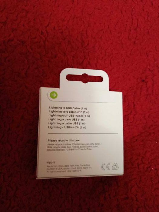 Apple Kabel Lightning do USB 1m Oryginalny Nowy | iPhone iPad | CarPlay