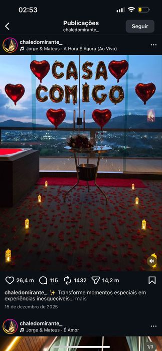 Decoração Personalizada • Pedido de Casamento