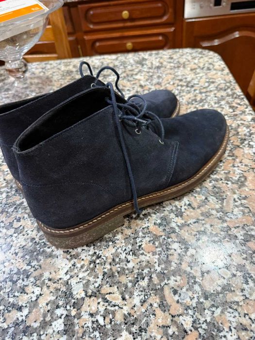Botas camurça marinho homem 46