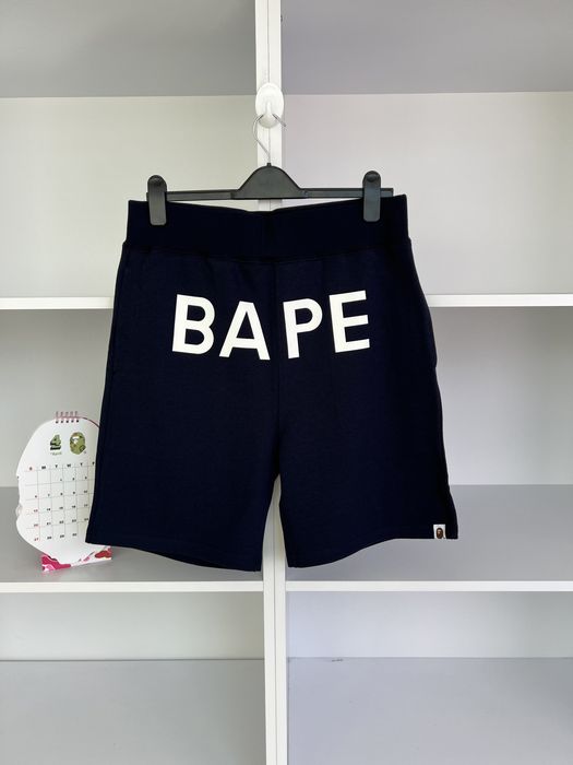 Шорти Bape Logo Navy Shorts оригінал