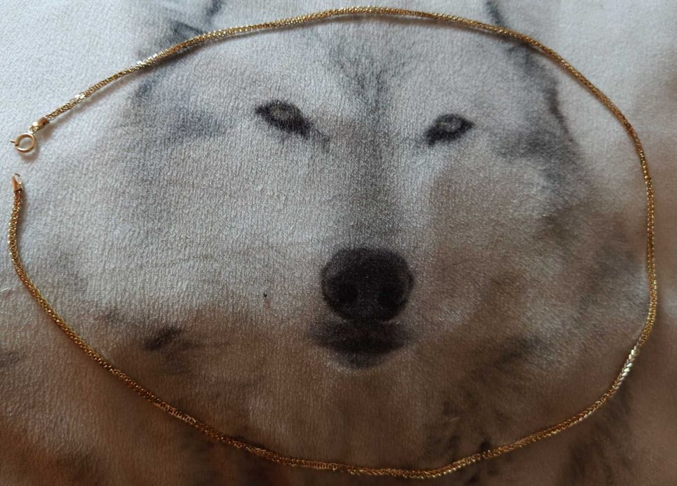 Złoty naszyjnik próba 585 lisi ogon