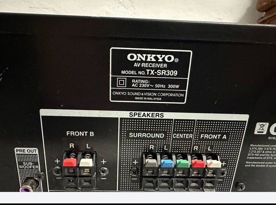 5.1 AVR Amplituner Onkyo TX SR 309, 125 Wat, HDMI, USB, 3D