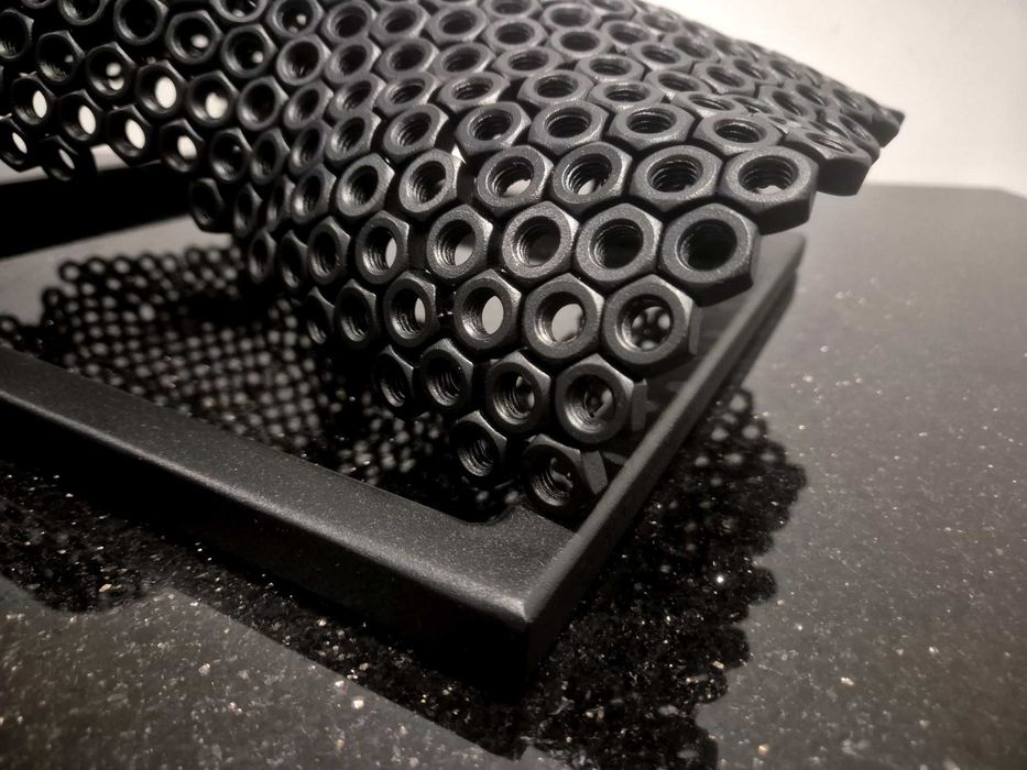 Obraz loft 3D rzeźba popiersie industrial spawana tors